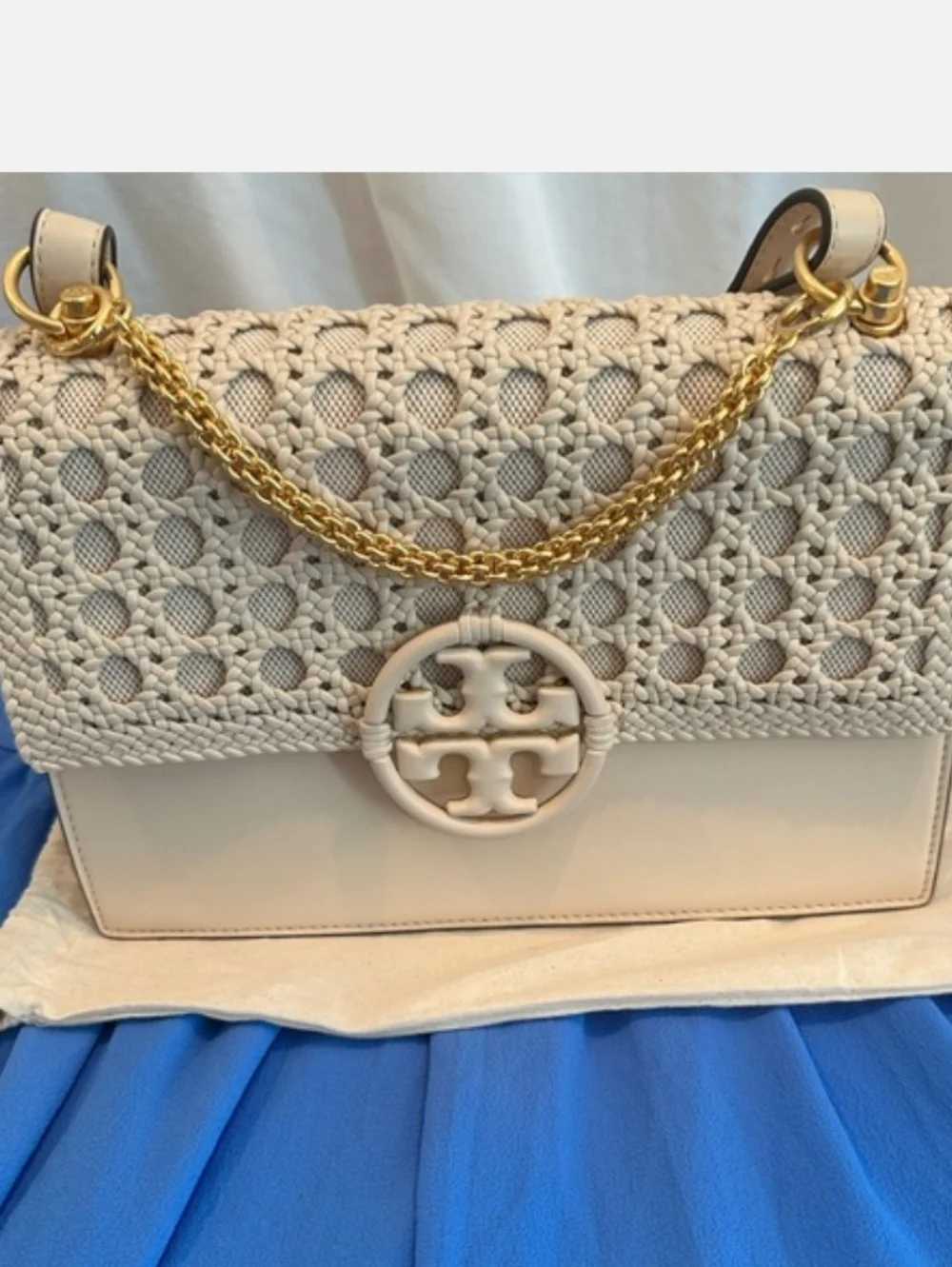 Tory Burch MILLER BASKETWEAVE SHOULDER BAG